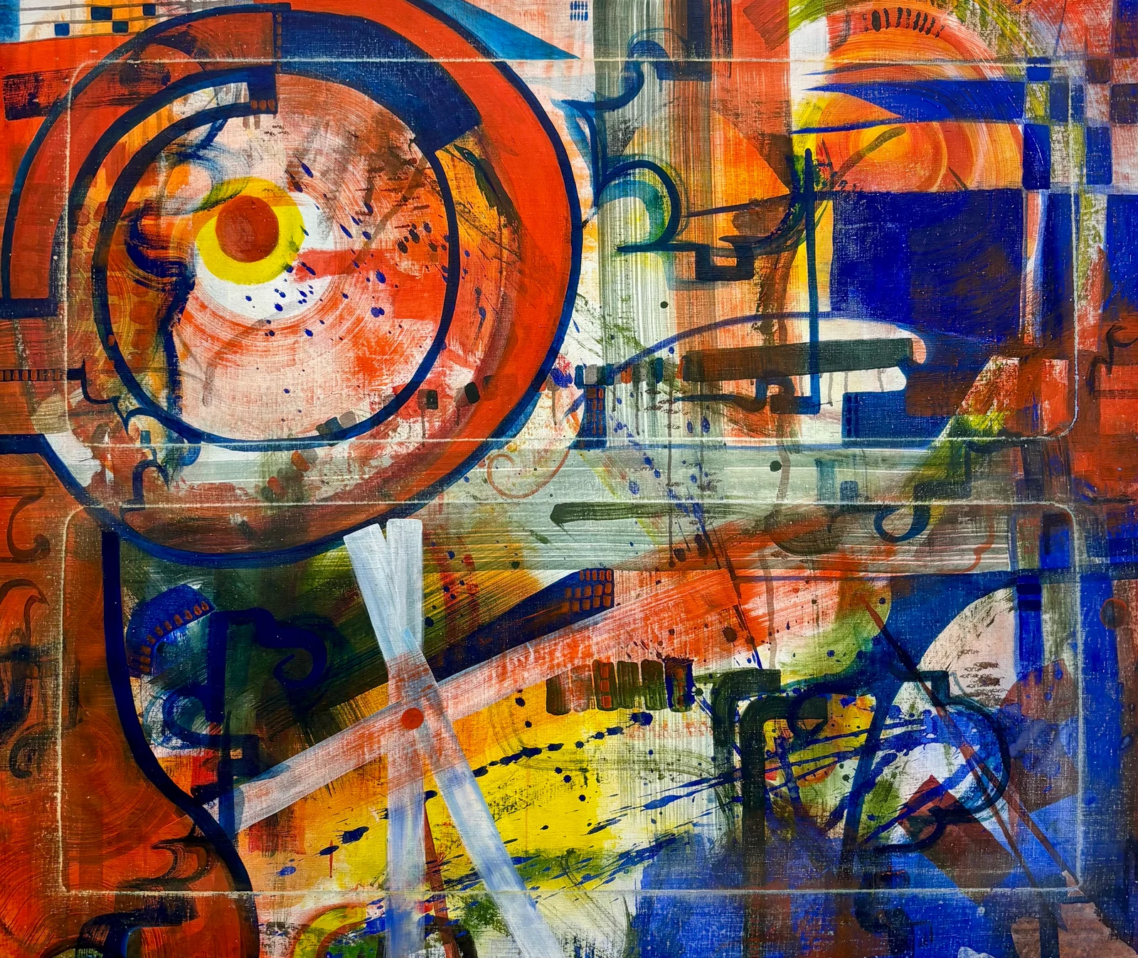 Impression humaine - Marielle Debellu, acrylique 160x120 cm, 2024
