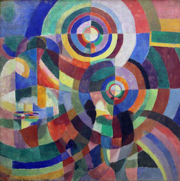 Sonia Delaunay — Prismes électriques, huile sur toile, 1914