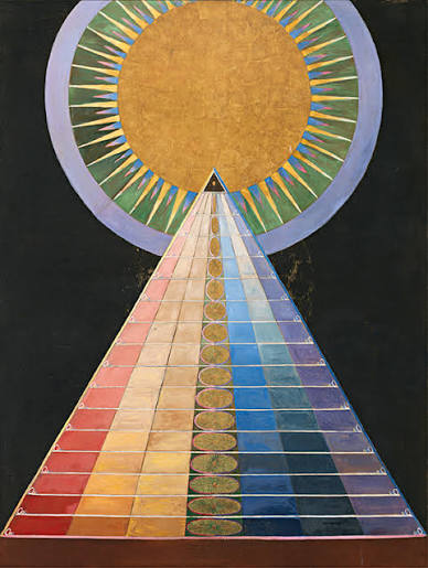 Hilma af Klint — Altarpiece No. 1 Group X, tempera sur papier, 1907